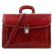 Кожаный портфель Tuscany Leather Napoli TL10027 red